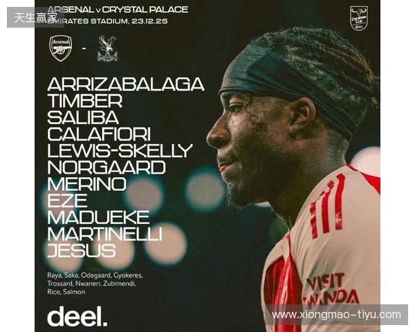 阿森纳vs水晶宫：热苏斯、凯帕首发，恩凯蒂亚战旧主